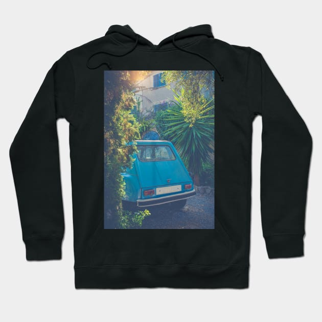 Vintage Car Outside A French Chateau Hoodie by mrdoomits